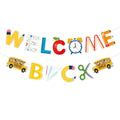 Welcome Back Banner,Back To School Banner 2Pcs,First Day Of School Colorful Bunting Banner Flag Garland For Classroom Kindergart