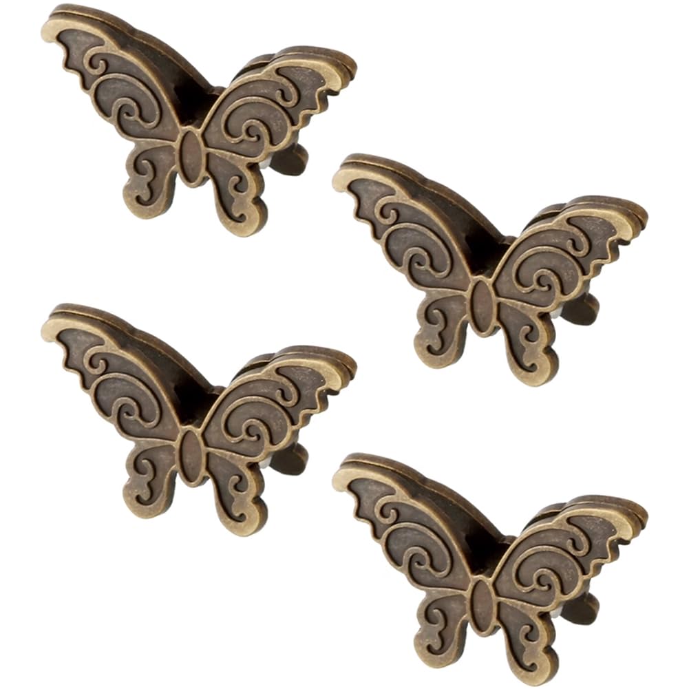 Wayuto 4Pcs Butterfly Metal Binder Clips Paper Binder Clip Notebook Binder Clip Document Binder Clip Bill Binder Clip Decorative