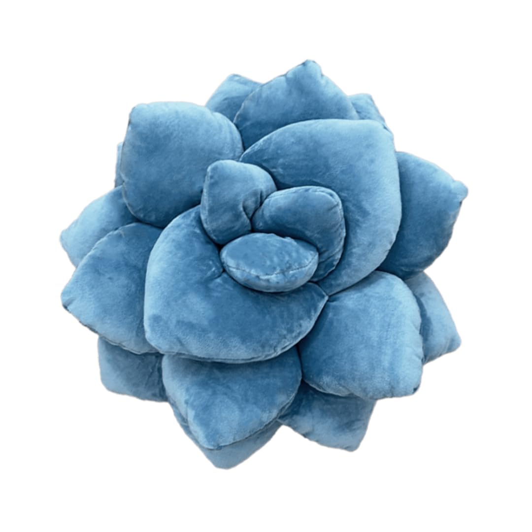 Green Philosophy Co. Succulent? Pillow - Smokey Blue