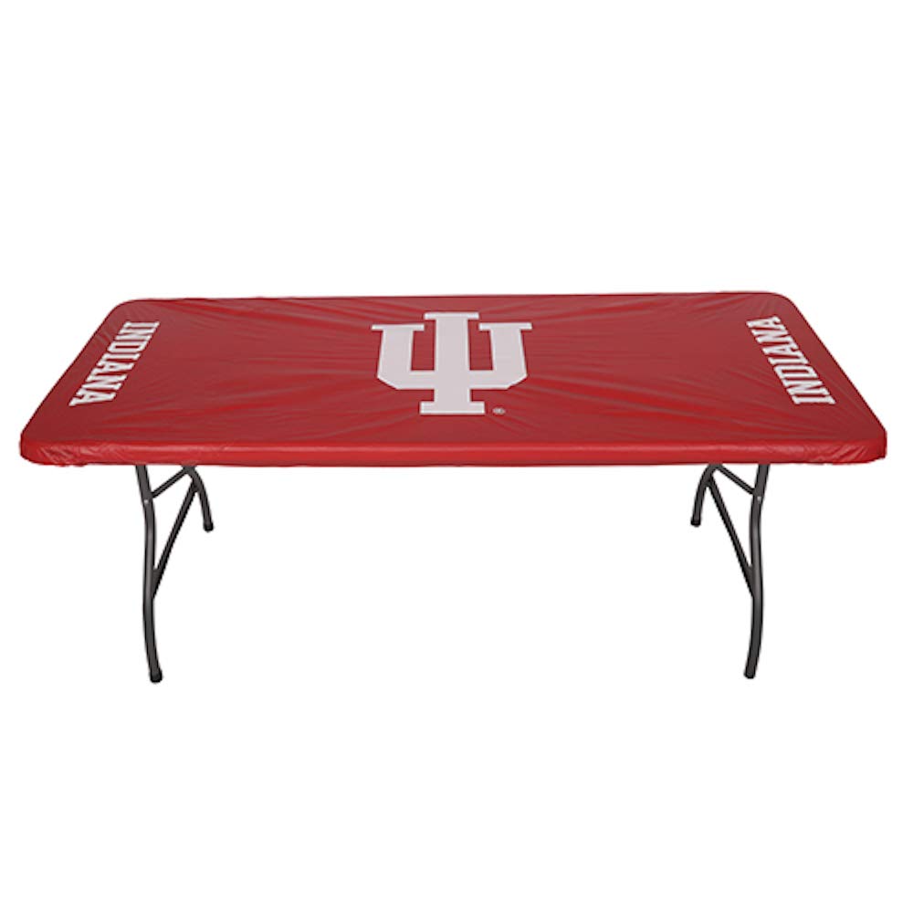 Collegiate Kwik-Covers Rectangle Plastic Table Covers, Bundle Of 2 (Indiana University, 8')