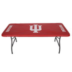 Collegiate Kwik-Covers Rectangle Plastic Table Covers, Bundle Of 2 (Indiana University, 8')