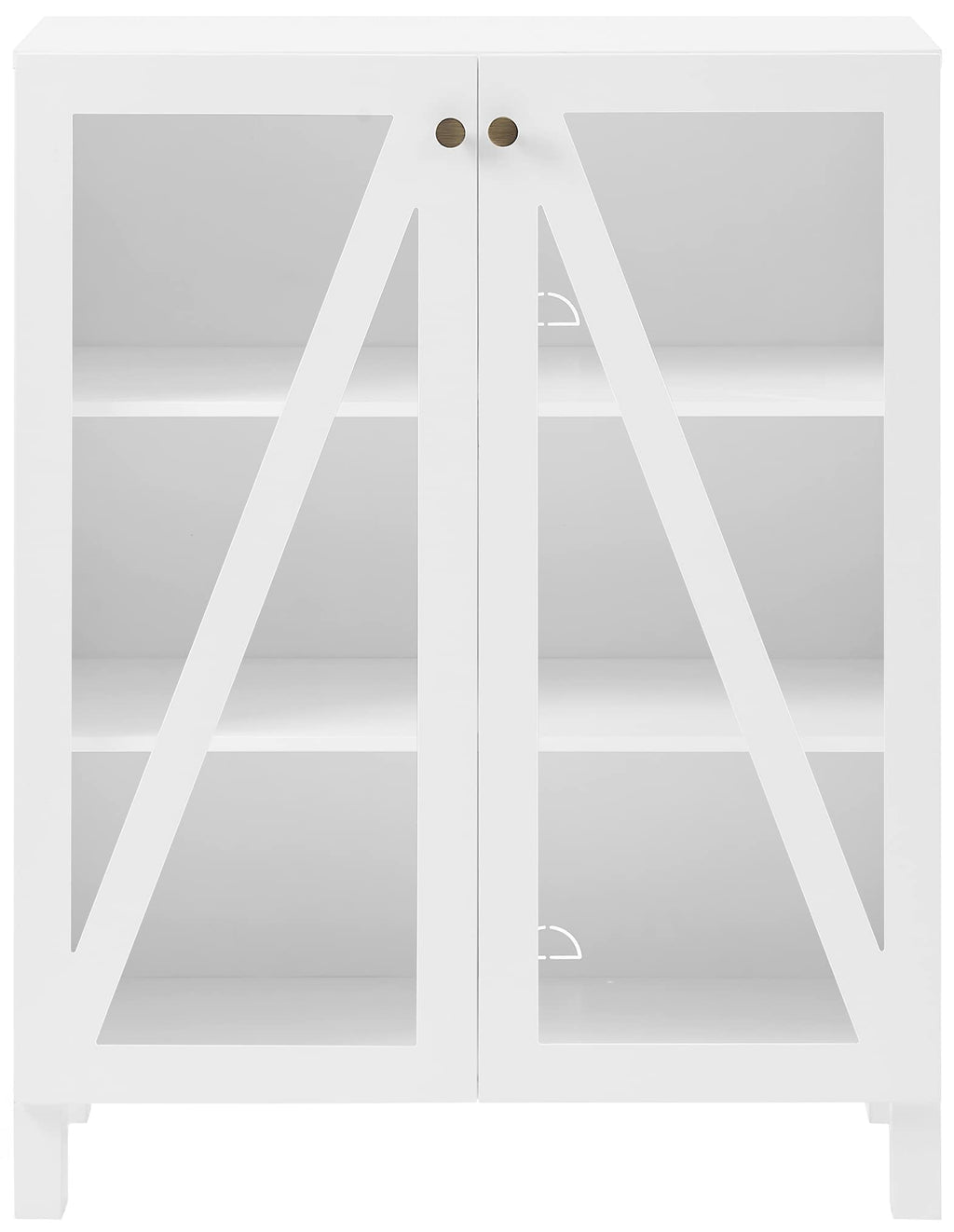 Crosley Furniture Cassai Stackable Pantry Storage Cabinet With Shelves, Kitchen, Dining, Or Laundry Room, White