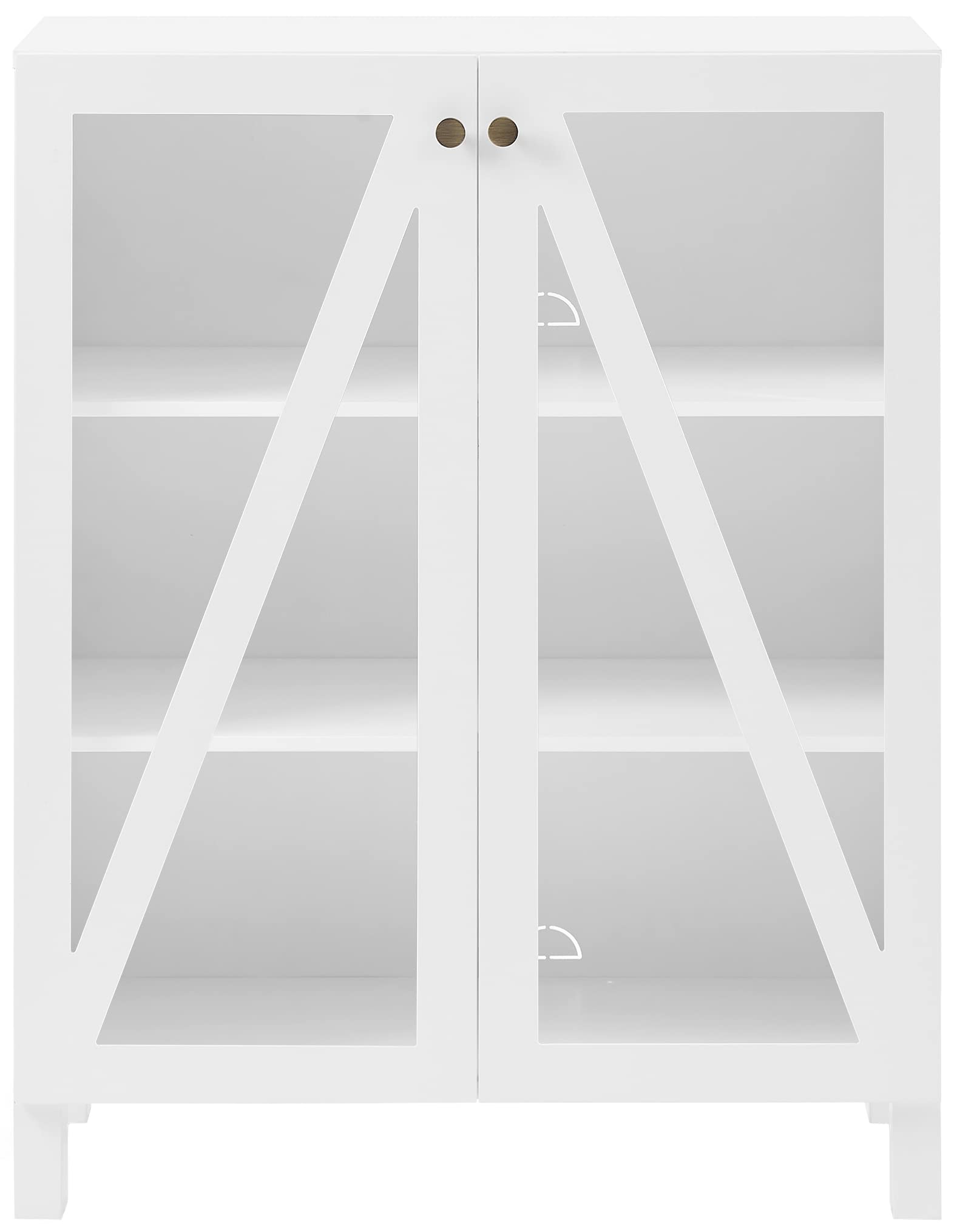 Crosley Furniture Cassai Stackable Pantry Storage Cabinet With Shelves, Kitchen, Dining, Or Laundry Room, White