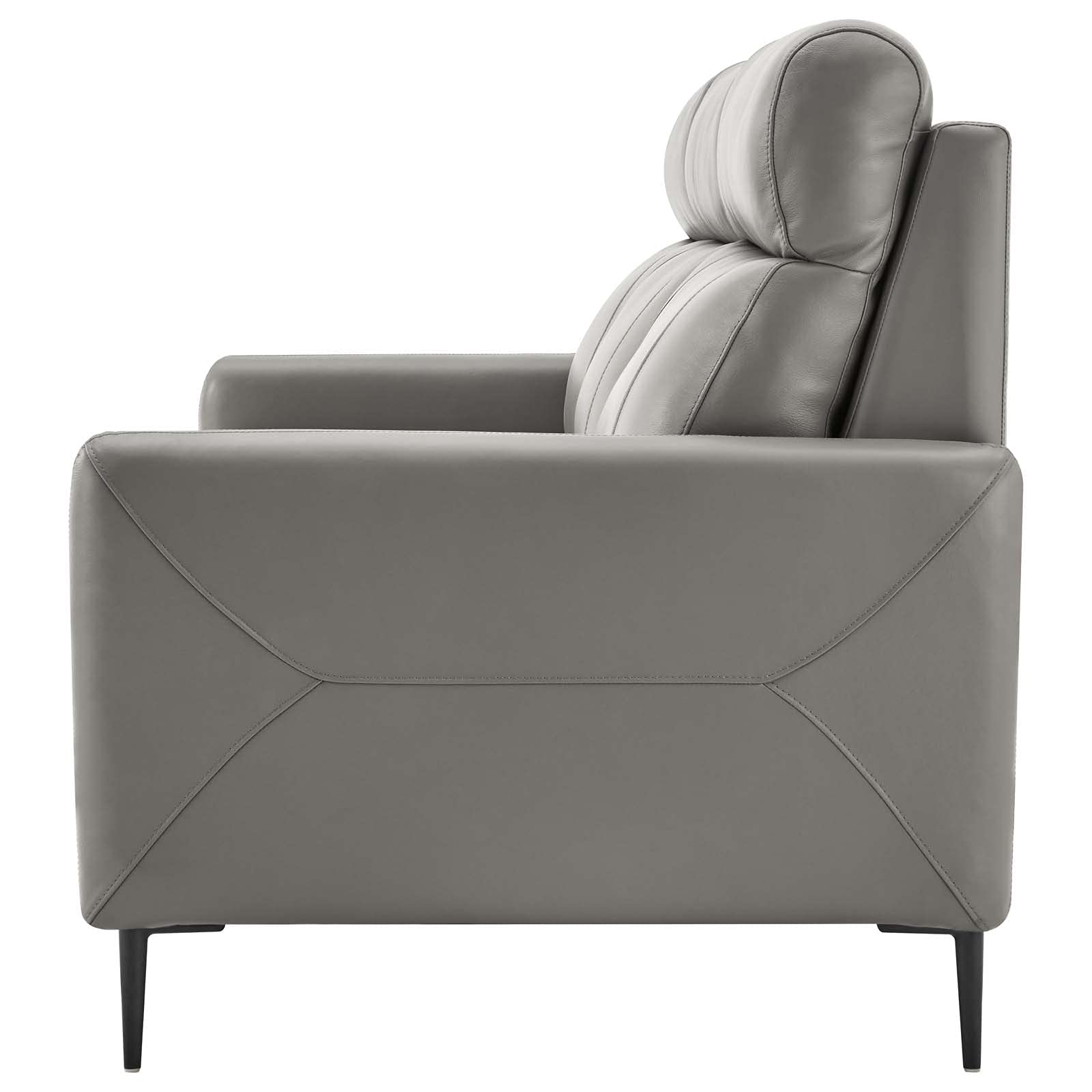 Modway EEI-4561-GRY Huxley Leather Sofa, Gray