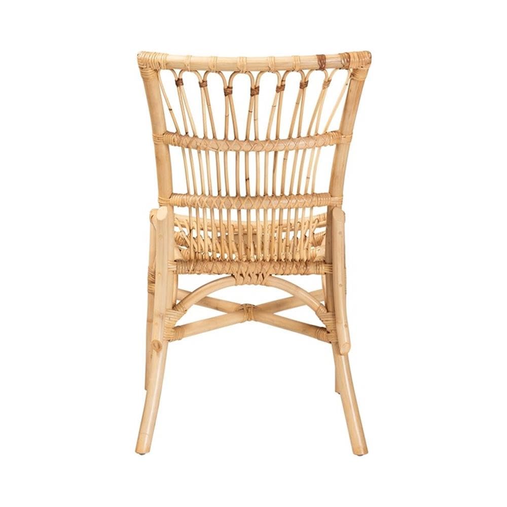 Bali & pari Ammi Modern Bohemian Natural Rattan Dining Chair