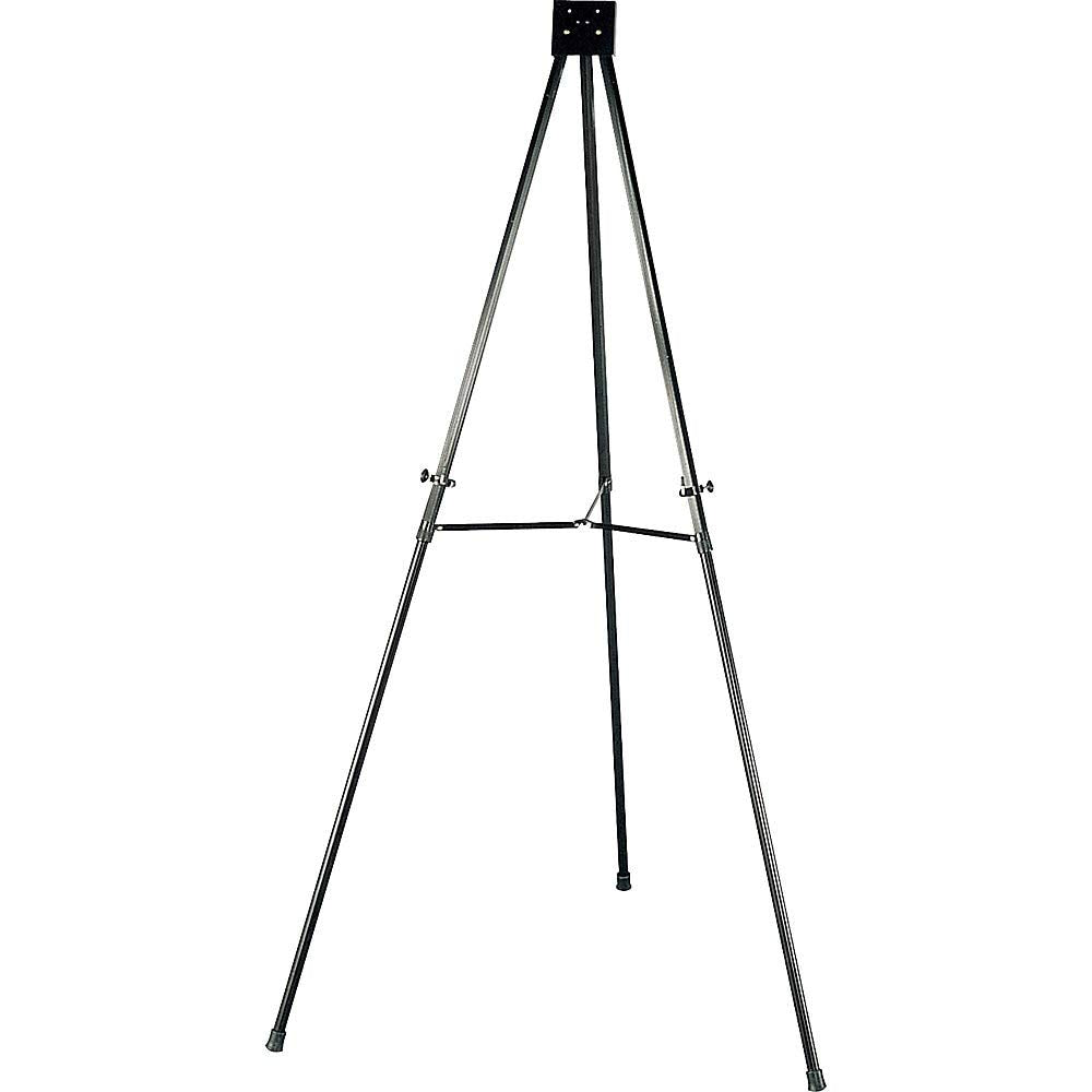 Lorell Telescoping Aluminum Display Easel With Adjustable Legs, 66-Inch, Black