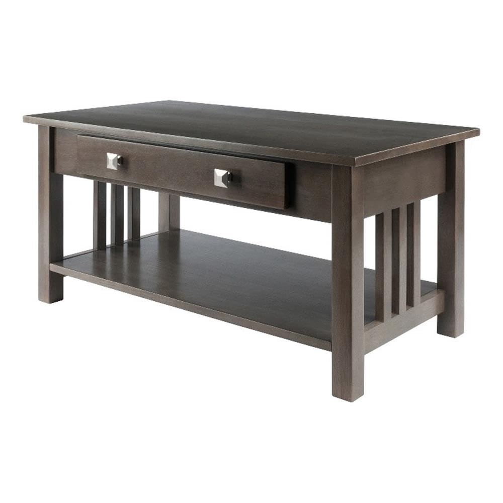 Winsome Wood Stafford Coffee Table, Oyster Gray