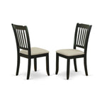 East West Furniture Amcl3-Bch-W 3 Piece Dining Room Table Set Contains A Round Kitchen Table With Pedestal And 2 Dining Chairs, 36X36 Inch, Black & Cherry