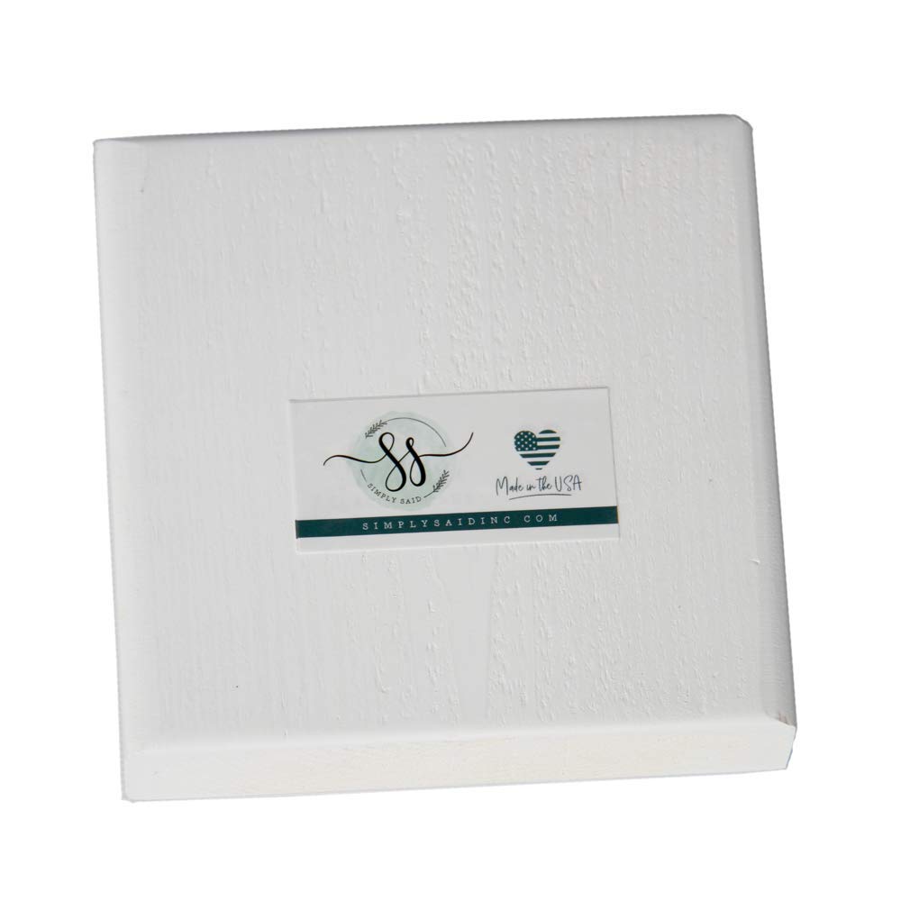 Simply Said, Inc Small Talk Sign 5.25' Wood Block Plaque - Walk By Faith, Skip A Little, Even