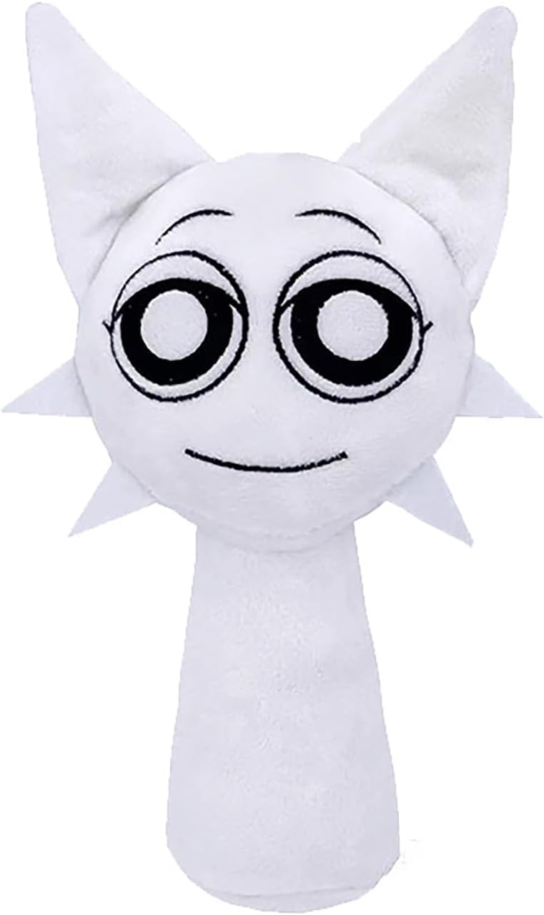 Sprunki Plush,10In Sprunki Game Plush, Realistic Cute Soft Stuffed Animal Doll Pillos Game Fans Boy Girl Kids(White)