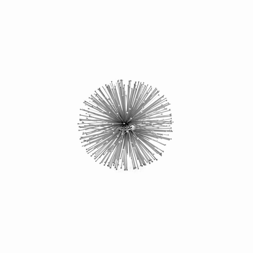 HomeRoots 6' X 6' X 6' Silver Iron Urchin Small Sphere