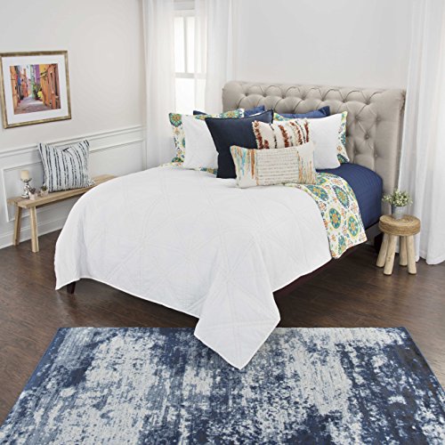 Rizzy Home | Bq4834 | 106"X92" White/Neutral/Solid Quilt