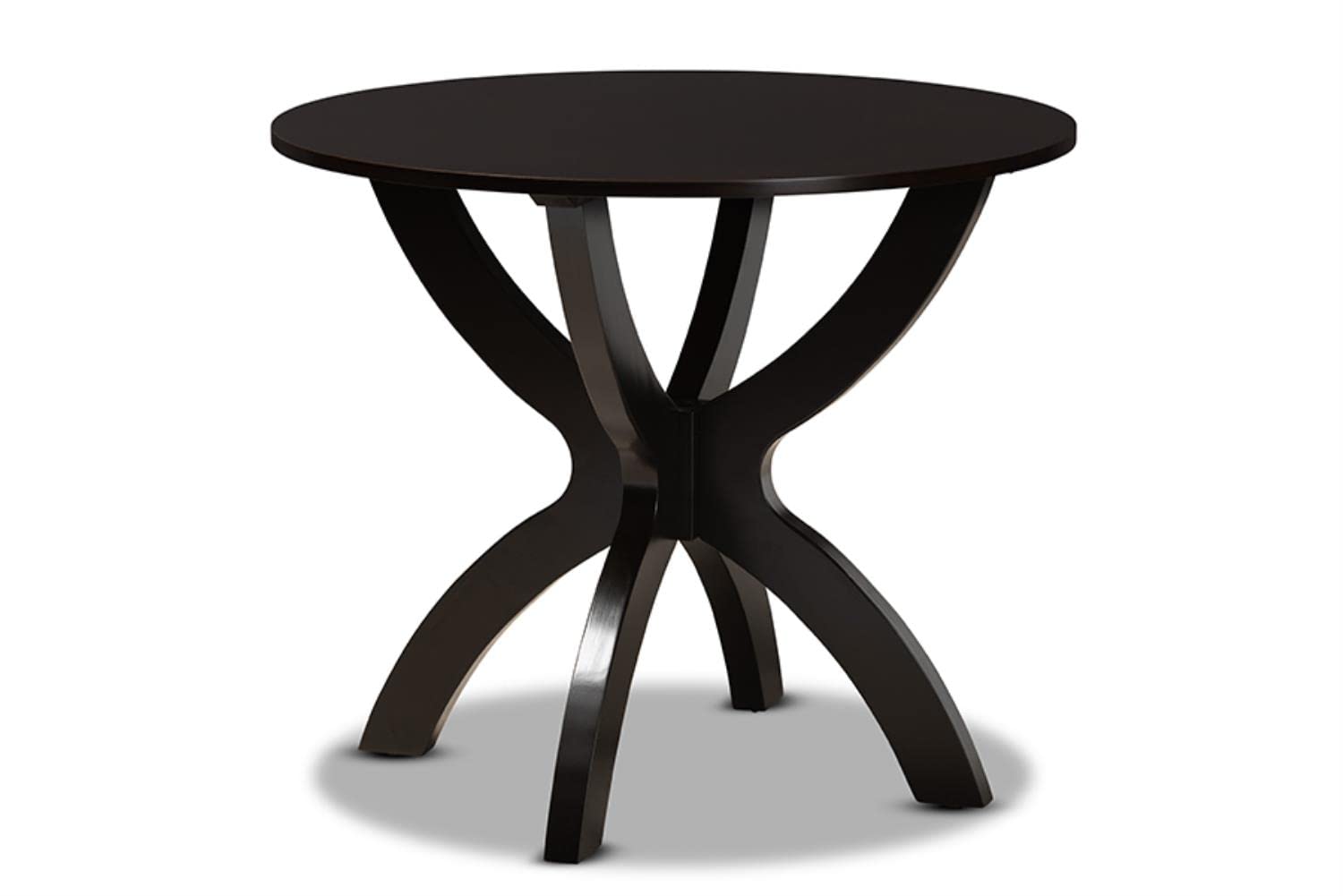 Baxton Studio Tonia Modern and Contemporary Grey Fabric Upholstered and Dark Brown Finished Wood 5-Piece Dining Set