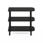 Furinno Turn-N-Tube 23-Inch 3-Tier Curved Freestanding Shoe Rack Storage Organizer, Espresso/Black