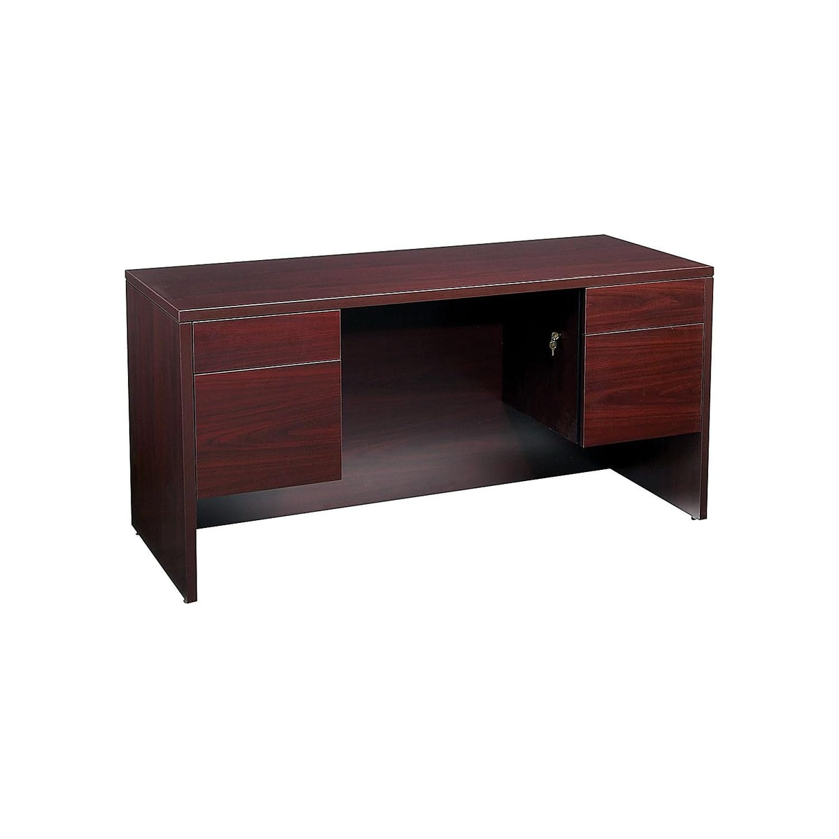 Hon 10500 Series Credenza With Kneespace, 2 Box/1 File Drawer, 60-Inch W, Mahogany Finish