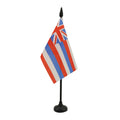 Hawaii Table Flag 4' X 6' - Us State Of Hawaii Desk Flag 15 X 10 Cm - Black Plastic Stick And Base - Az Flag