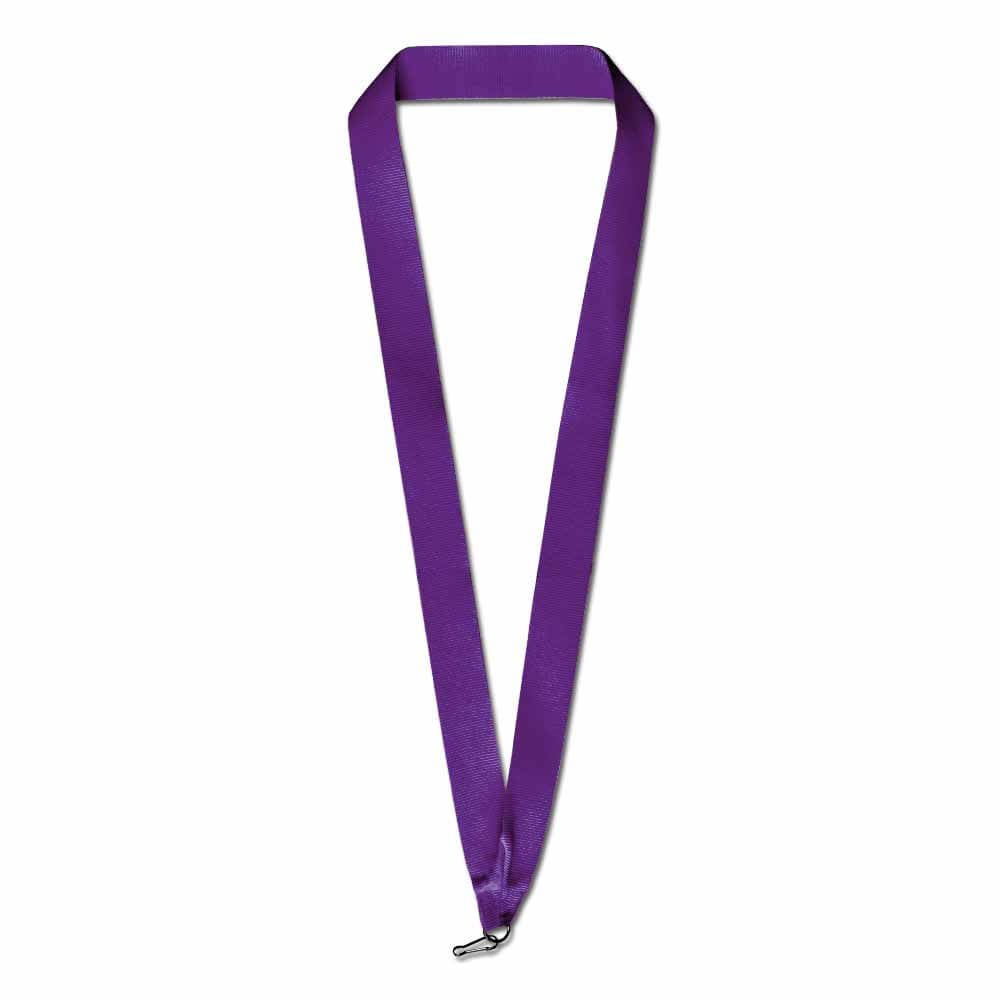 Pinmart Solid Color Neck Ribbon - Award Holder For Medals And Medallions - Blank Colored Achievement Ribbon Lanyard With Clip