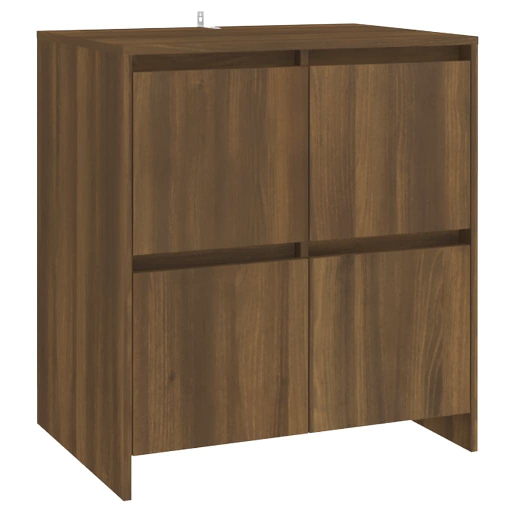 vidaXL Sideboard 2 Piece, Kitchen Buffet Cabinet with Storage, Sideboard Console Cabinet for Kitchen Living Room Entryway, Brown Oak Engineered Wood