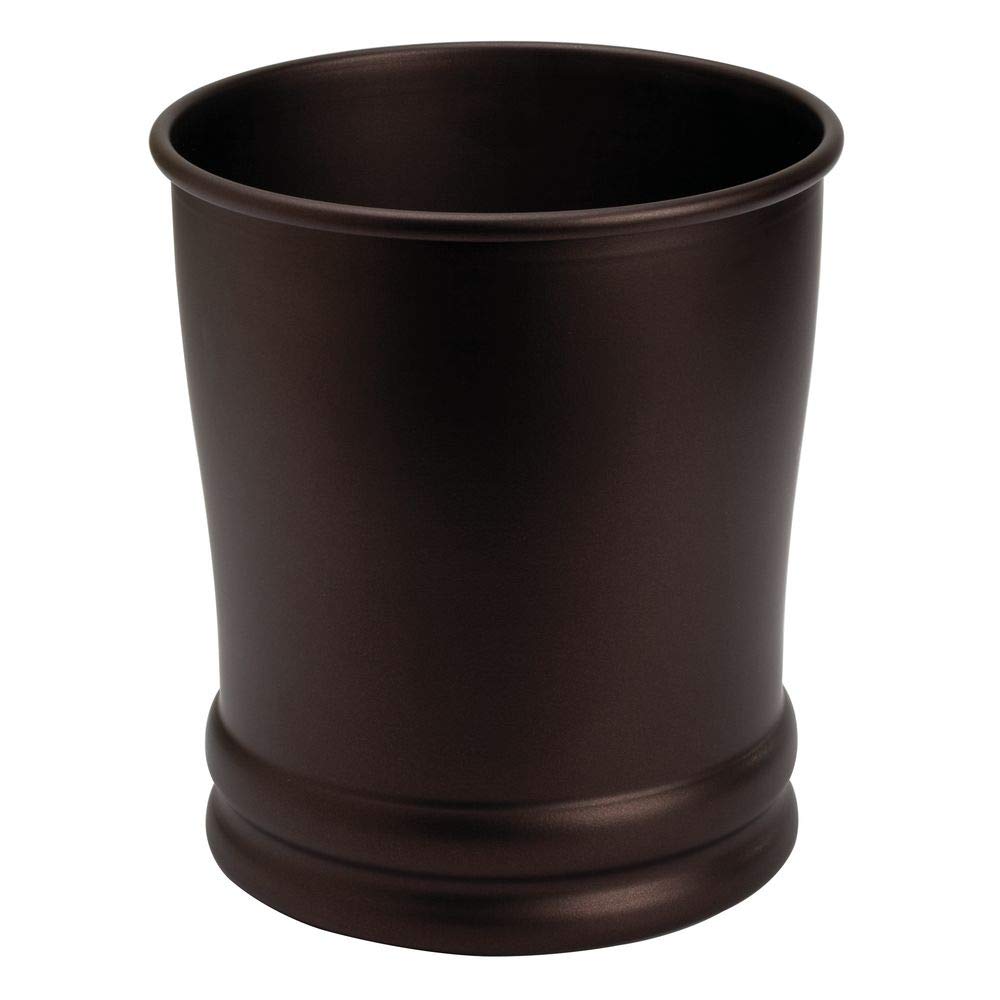 iDesign Round Metal Waste Basket, The Olivia Collection  9 x 9 x 10, Bronze