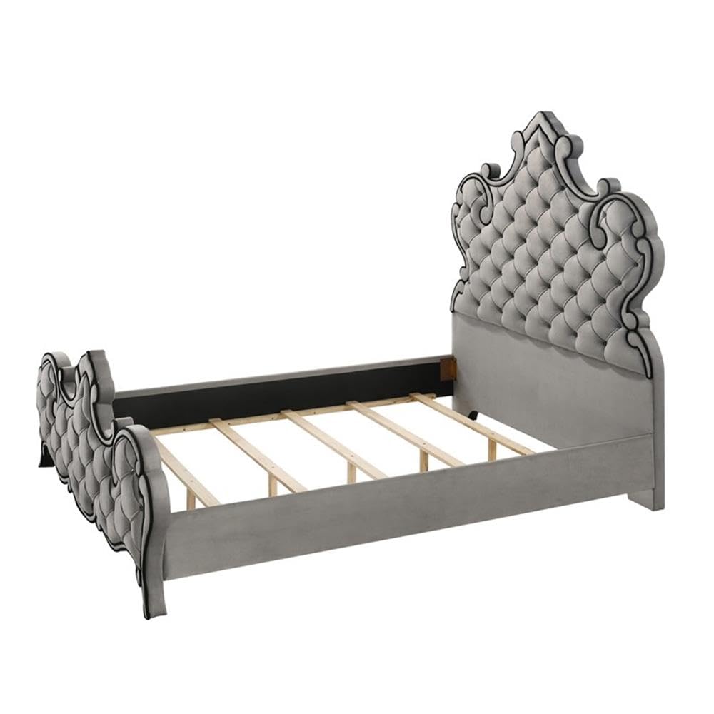 Acme Furniture Fully Upholstered King Size Bed - Thumbnail 3