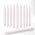 OLEEK Taper 1/2 inch Candles - Pack of 10 Unscented, 8 Inch Tall Candles - 1/2 inch Candles - Taper Candle - 1/2 inch White cand