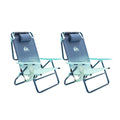 QUIKSILVER 2-Pack Beach Chair Bundle - Lightweight Folding Chairs with Adjustable Recline, Cup Holders, and Carry Bags - Portabl