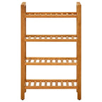 SKM Shoe Rack with 4 Shelves 19.6"x10.6"x31.4" Solid Oak Wood