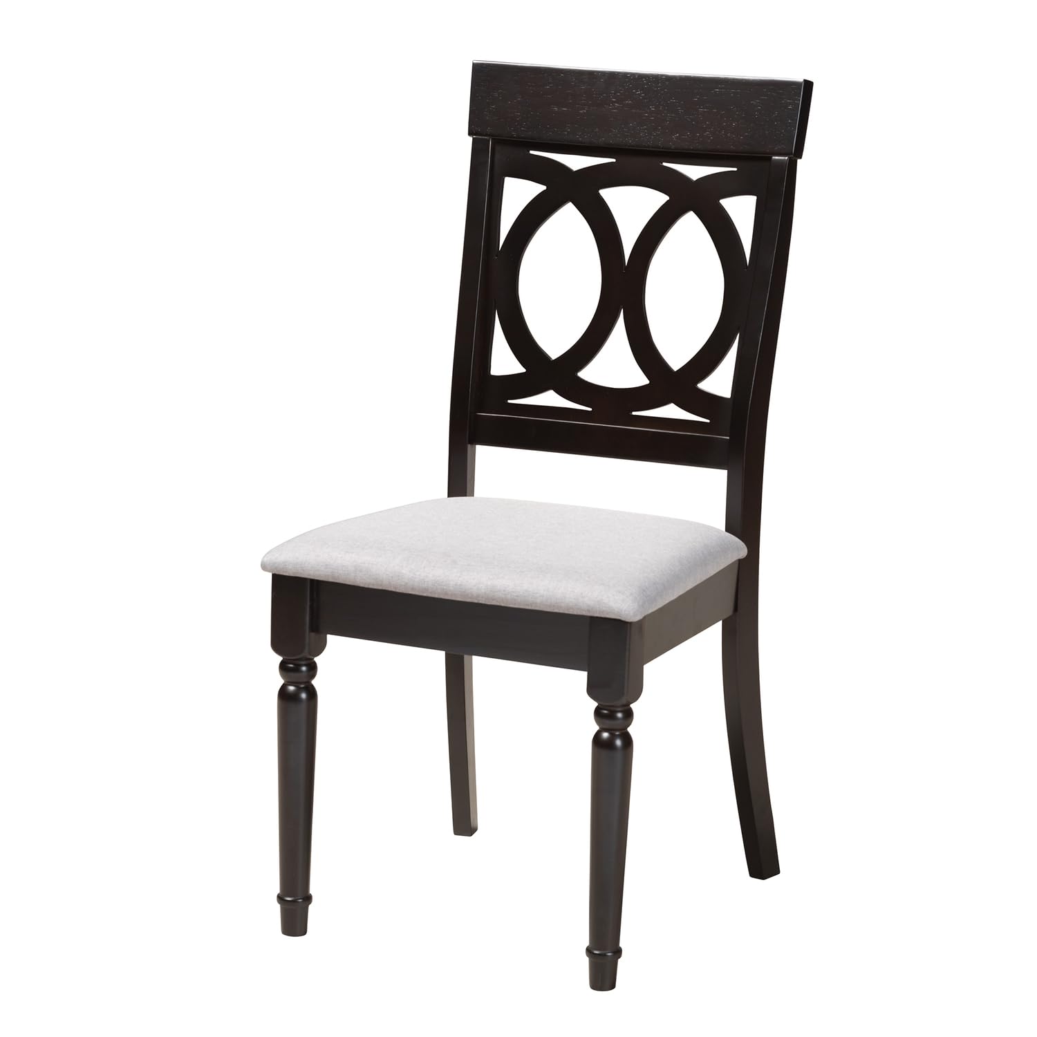 Baxton Studio Charlottle Modern Grey Fabric and Dark Brown Finished Wood 5-Piece Dining Set