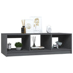 vidaXL Coffee Table Gray 43.3"x19.7"x13.4" Solid Pinewood