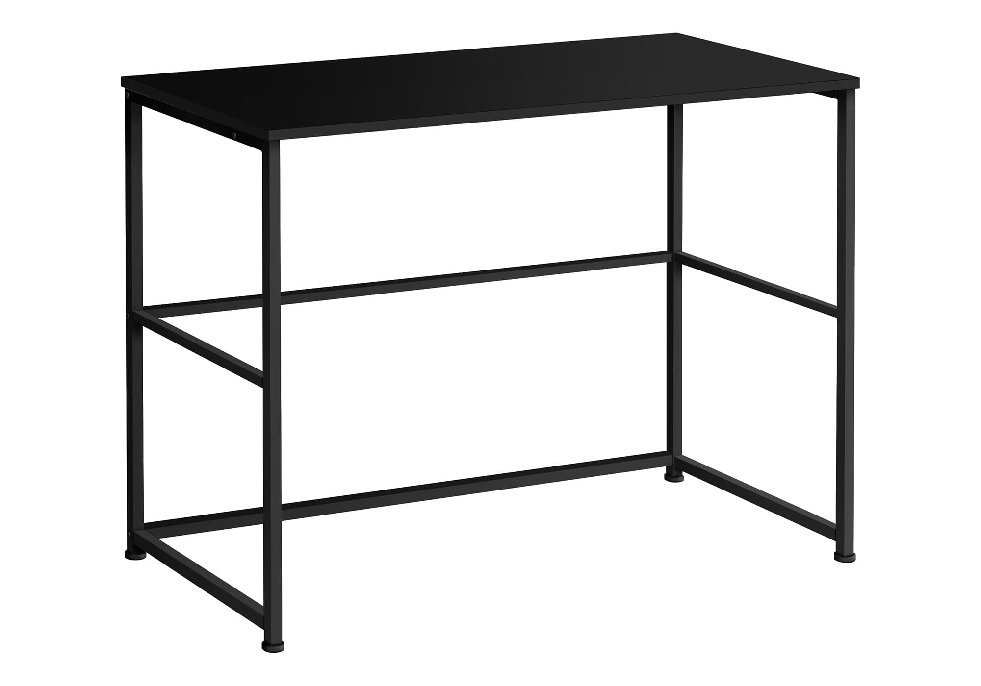 Monarch Specialties 7776 Computer Desk, Home Office, Laptop, Left, Right Set-up, Storage Drawers, Work, Metal, Laminate, Contemporary, Modern Desk-40 L Black Black, 40&quot; L x 19&quot; W x 30&quot; H