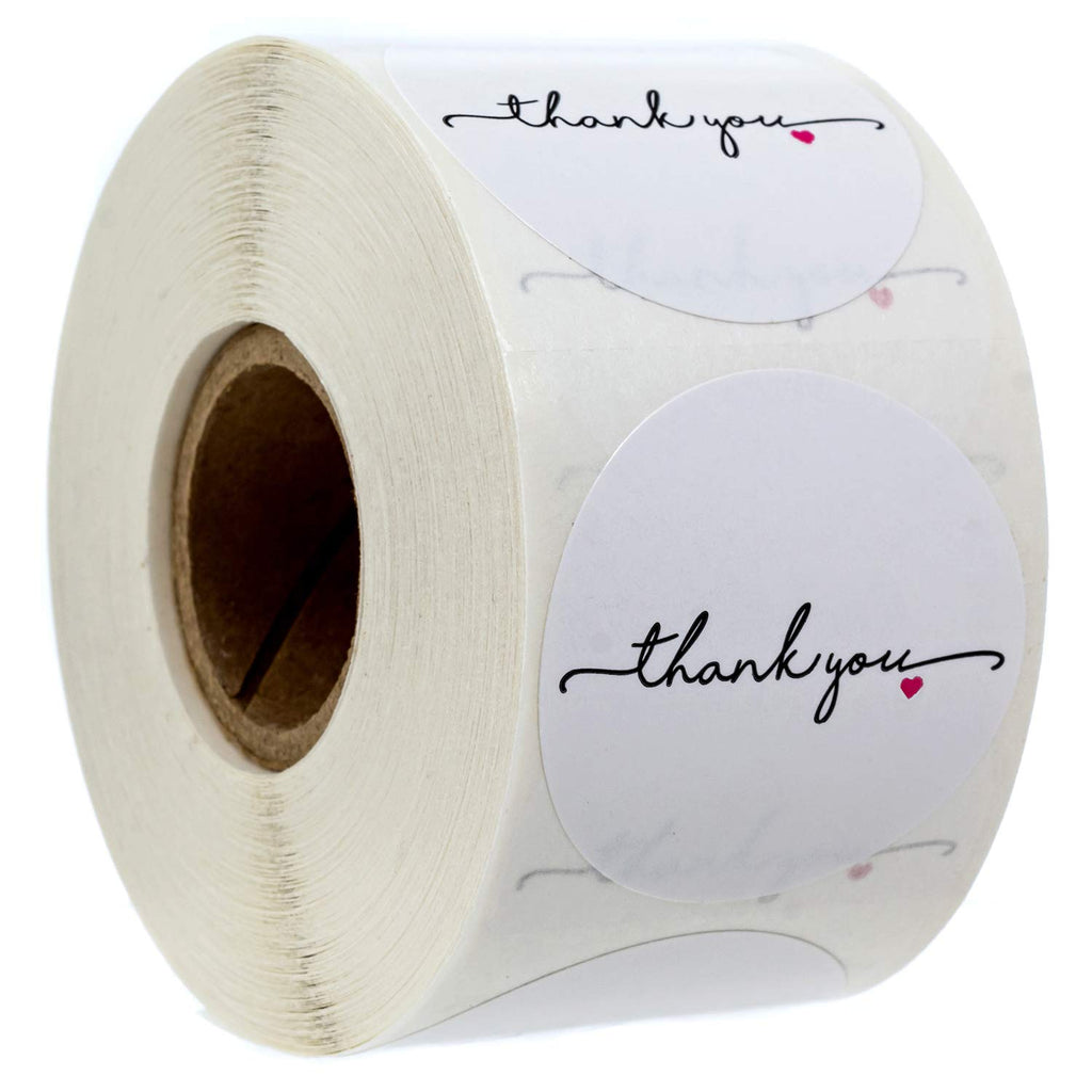 Thanks From The Heart Thank You Stickers / 1.5' Circle Thanks Labels / 500 Wedding Thank You Labels/Small Business Appreciation