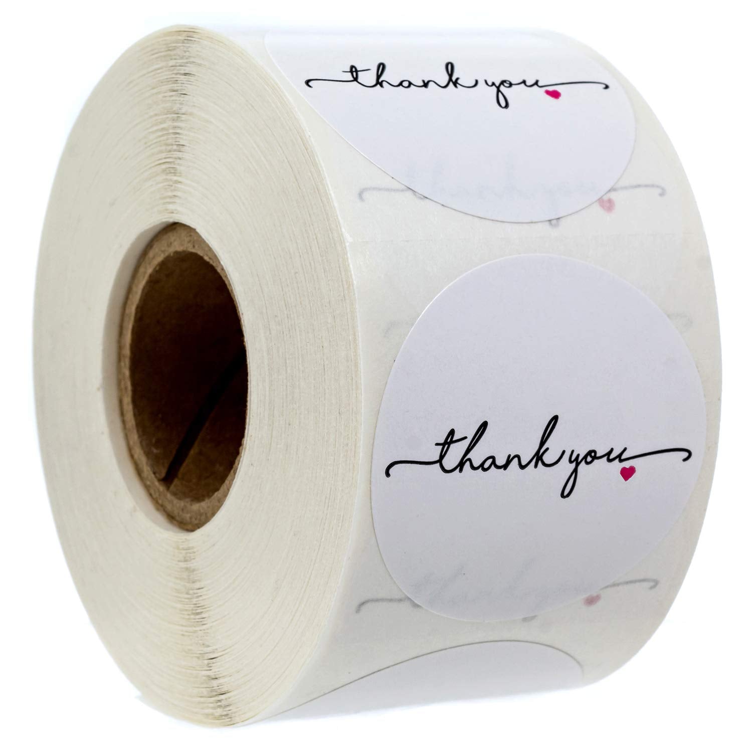 Thanks From The Heart Thank You Stickers / 1.5' Circle Thanks Labels / 500 Wedding Thank You Labels/Small Business Appreciation