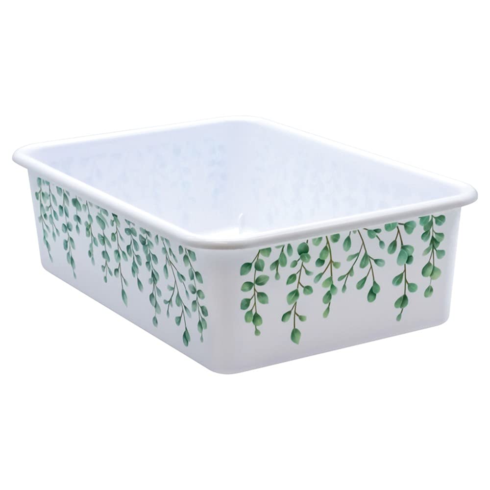 Teacher Created Resources Eucalyptus Large Plastic Storage Bin