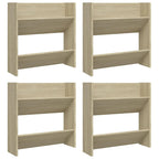 vidaXL Wall Shoe Cabinets 4 pcs Sonoma Oak 23.6"x7.1"x23.6" Engineered Wood