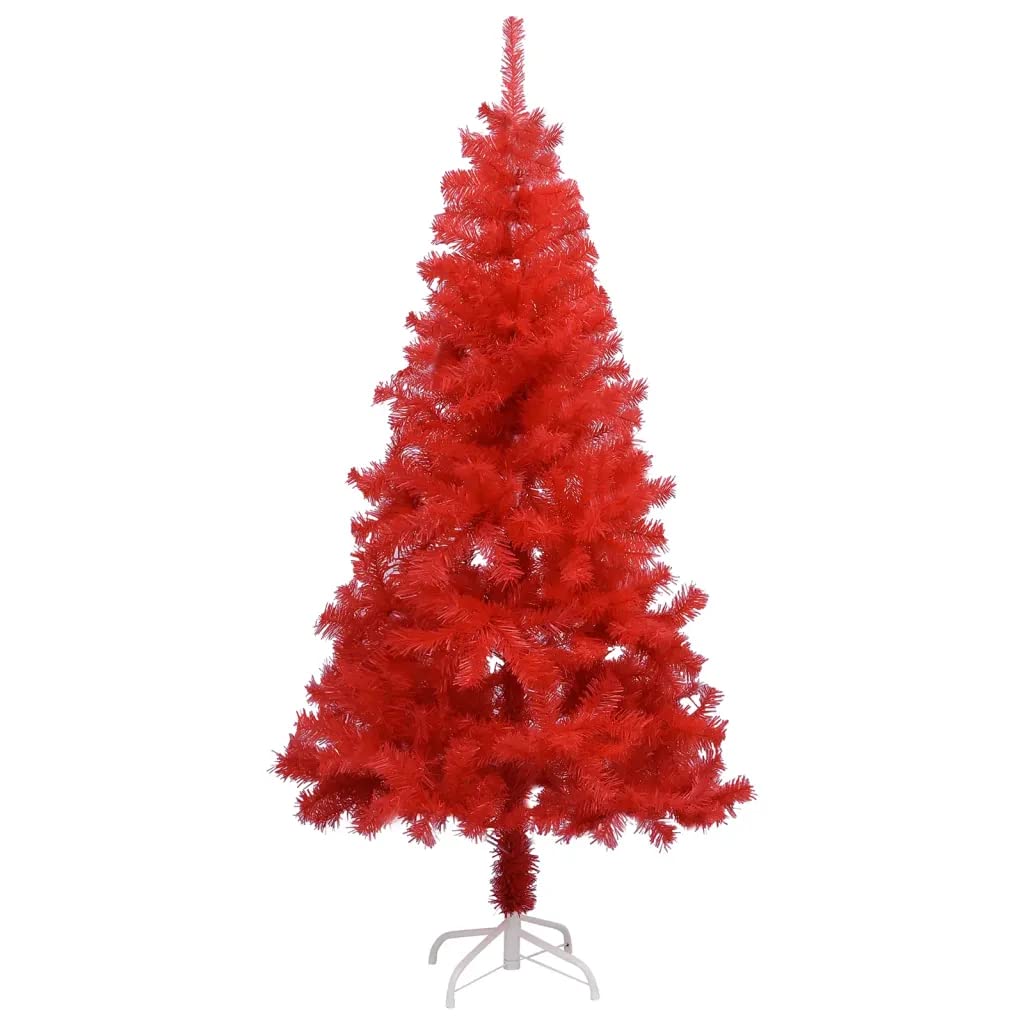 Vidaxl Artificial Christmas Tree With Stand Red 47.2&quot; Pvc