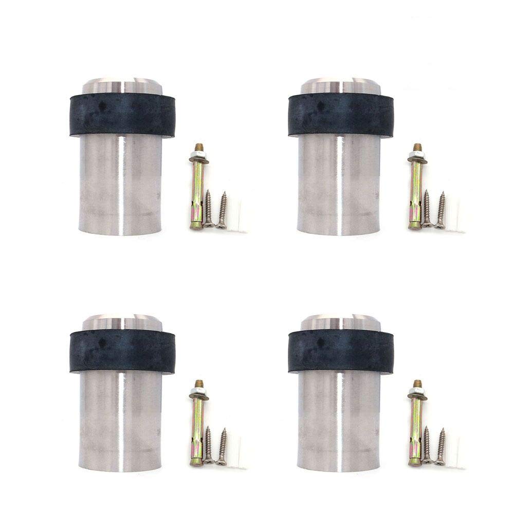 Set Of 4 Nuzamas Door Stop, Mounting Free, Zinc Alloy Made, Door Buffers With Rubber Protection, Non-Slip, Heavy Duty Metal Door