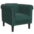 vidaXL Dark Green Velvet Armchair