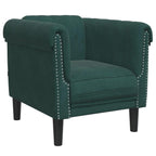 vidaXL Dark Green Velvet Armchair