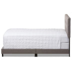 Baxton Studio Brookfield Grid-Tufting Bed Grey/Queen