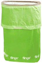 Flings Kiwi Trash & Recycling Bins - 13-Gallon (1 Pc.) - Perfect for Parties, Events & Home - Convenient Solution