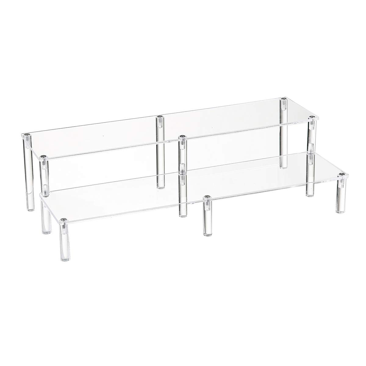 BYCY 2 Tier Clear Acrylic Display Stand Cupcakes Holder, Dessert Display Riser for Great Event, Birthday Party, Wedding Party ( 