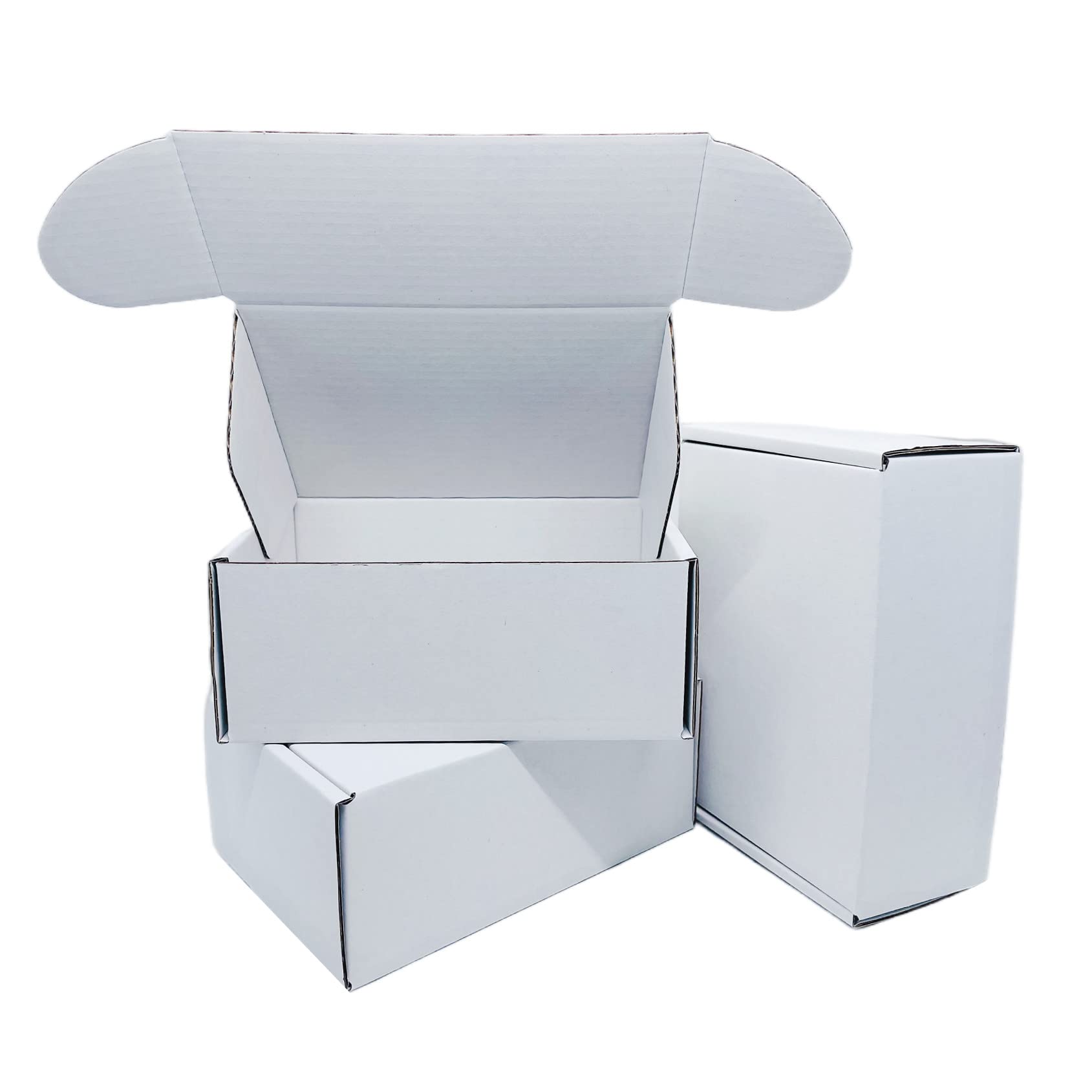 Small White Box 6 X 4 X 2.35 Inch 50 Pack Recyclable Corrugated Gift Mailers Storage Business Packaging Shipping Boxes