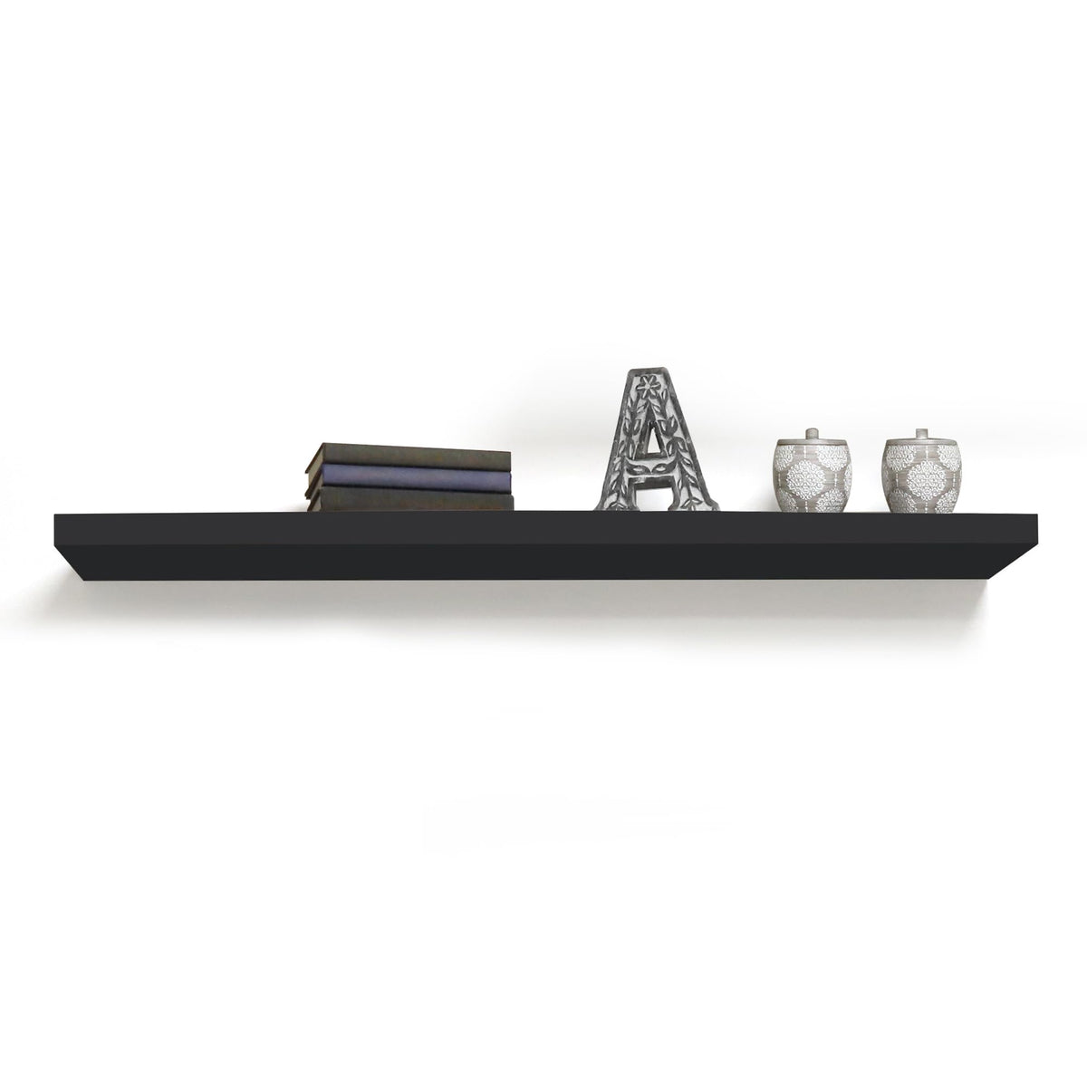 InPlace Heavy Duty Shelf with Invisible Brackets - Easy to Install & Remove, Deep Floating Shelves for Wall - MDF Wall Shelf for