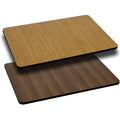 Flash Furniture Glenbrook 30'' X 60'' Rectangular Table Top With Natural Or Walnut Reversible Laminate Top
