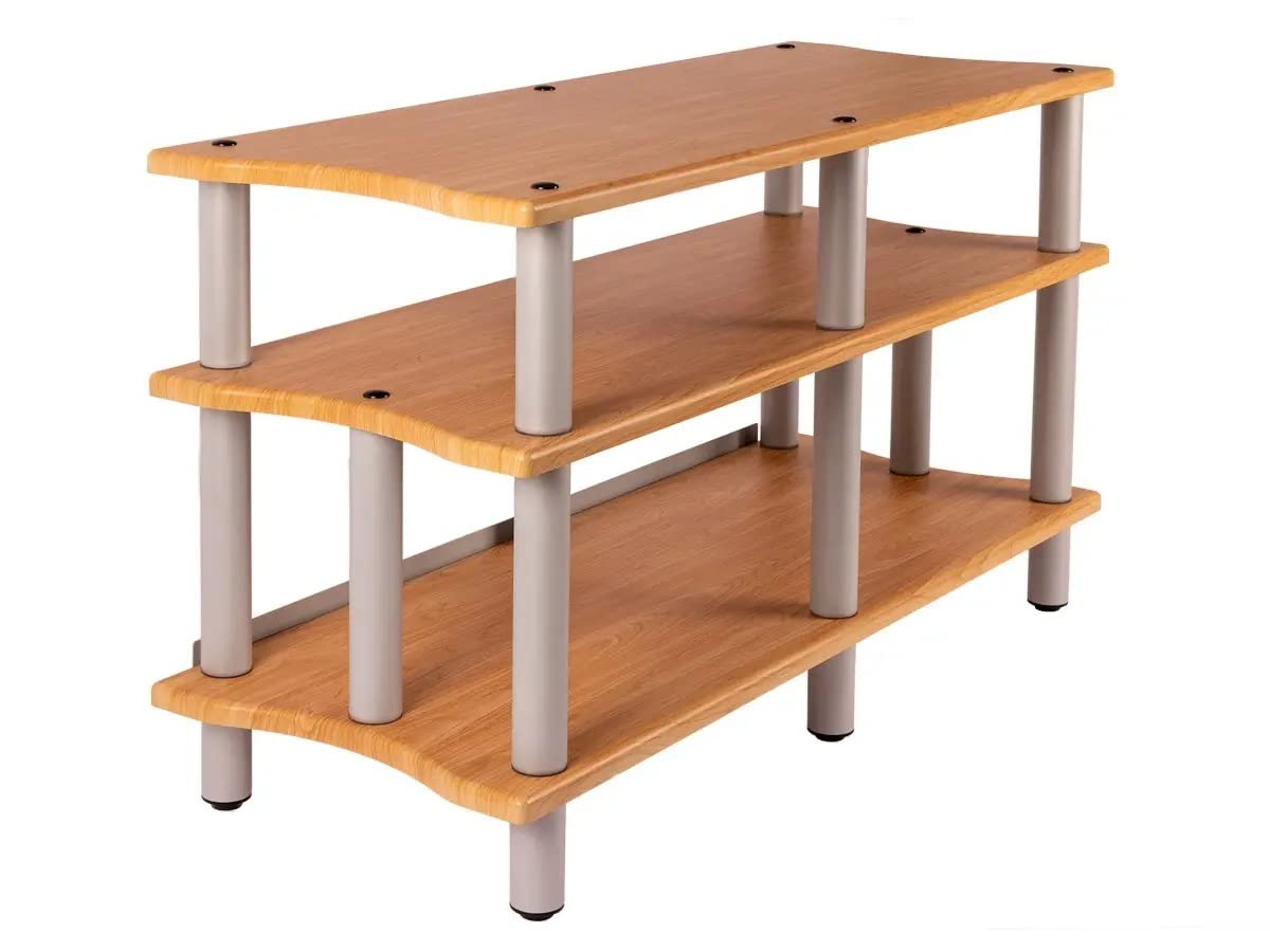 Monolith By Monoprice DoubleWide Xl 3Tier Av Stand  Maple