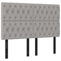 Vidaxl Headboard 4 Pcs, Upholstered Headboard For Bed Home, Bed Headboard With Wooden Leg, Bedroom Furniture, Light Gray 28.3"X2.8"X30.7"/34.6" Fabric