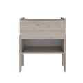 DEPOT E-SHOP Nightstand 22" H, 1 Drawer, 1 Open Shelf, Light Gray
