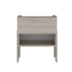 DEPOT E-SHOP Nightstand 22" H, 1 Drawer, 1 Open Shelf, Light Gray