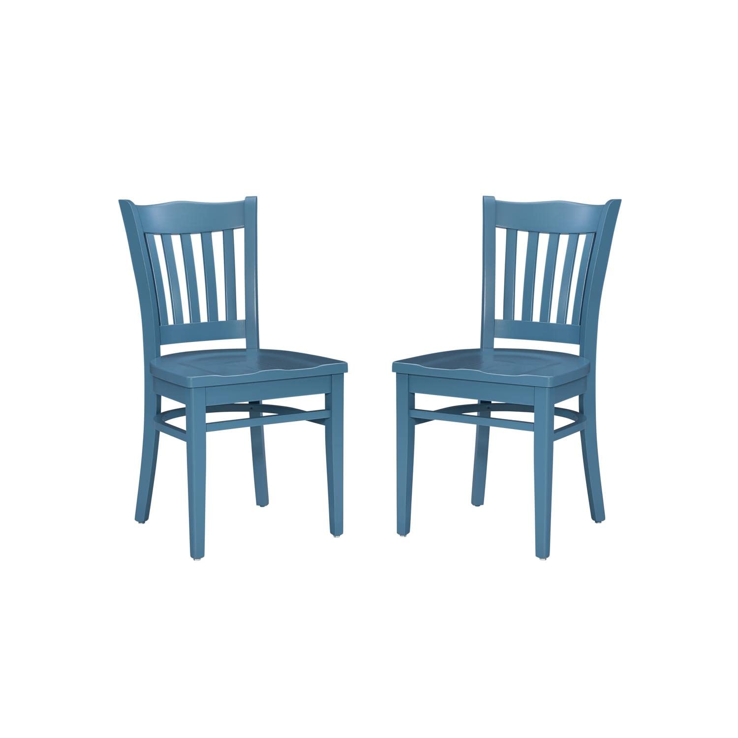 Colette Teal Side Chair W Wood Seat