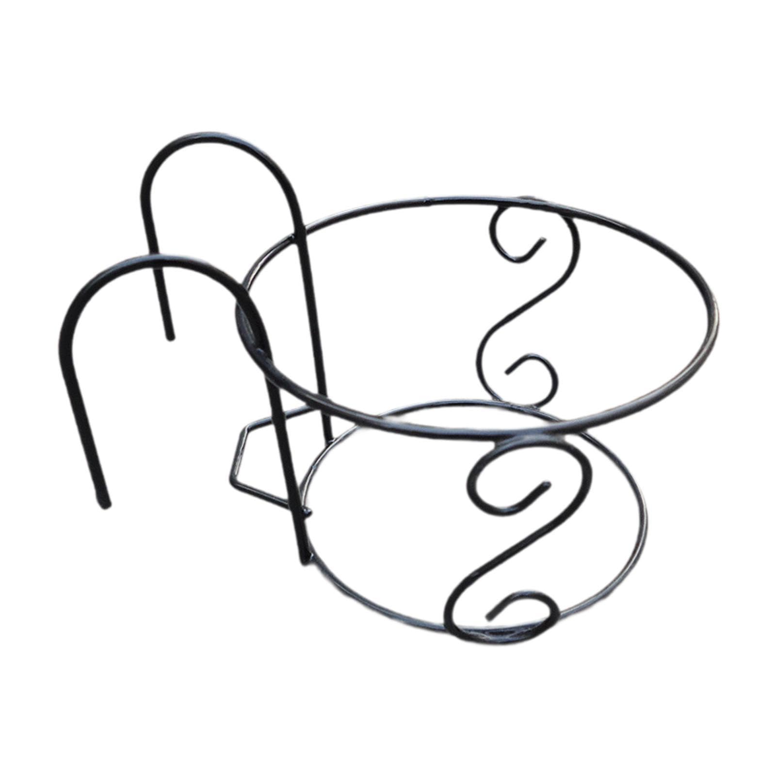 Zoomella Iron Art Hanging Basket Porch Decoration Deck Railing Metal Pot Plant Basket M|Baskets, Pots & Window Boxes|Home & Gard